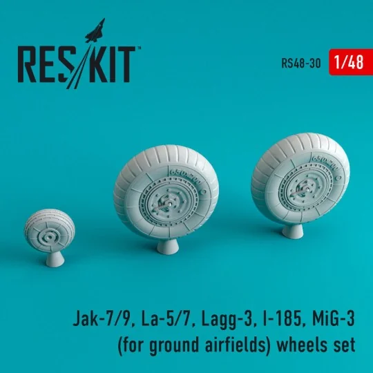 Jak-7/9, La-5/7, Lagg-3, I-185, MiG-3 wheels set for ground airfiel... Jak-7/9, La-5/7, Lagg-3, I-185, MiG-3 wheels set for ground airfiel...