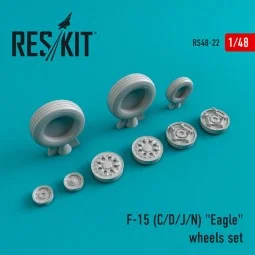 F-15 (C,D,J,N) Eagle (weighted) wheels set - ResKit Models RS48-0022