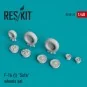 F-16I Sufa (weighted) wheels set, 1/48 - ResKit Models RS48-0026 F-16I Sufa (weighted) wheels set, 1/48 - ResKit Models RS48-0026