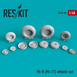 Mi-8/Mi-17 wheels set - ResKit Models RS48-0038