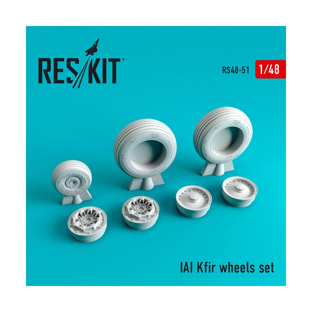 IAI Kfir wheels set - ResKit Models RS48-0051