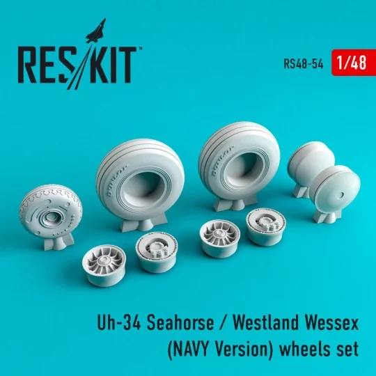 Uh-34 Seahorse/Westland Wessex (NAVY Version) wheels set, 1/48 - Re... Uh-34 Seahorse/Westland Wessex (NAVY Version) wheels set, 1/48 - Re...