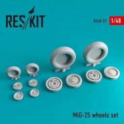 MiG-25 (weighted) wheels set, 1/48 - ResKit Models RS48-0057