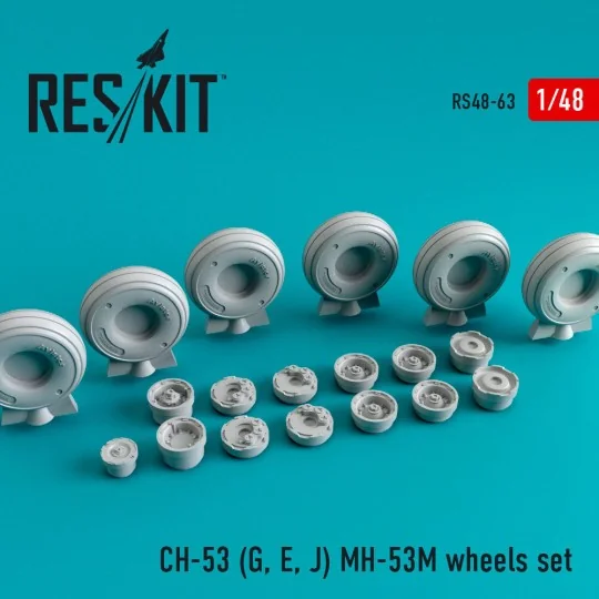 CH-53 (G,E,J)/MH-53M wheels set - ResKit Models RS48-0063