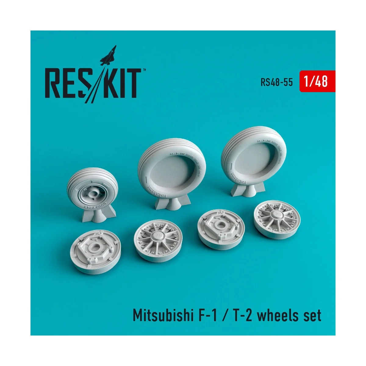 Mitsubishi F-1/T-2 wheels set - ResKit Models RS48-0055