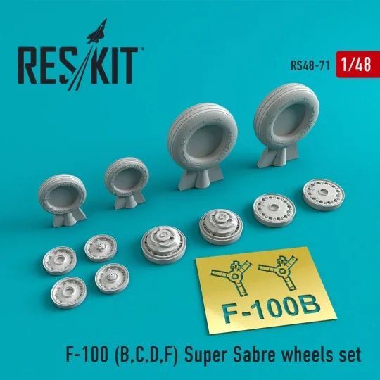 F-100 (B, C, D, F) Super Sabre wheels set, 1/48 - ResKit Models RS4... F-100 (B, C, D, F) Super Sabre wheels set, 1/48 - ResKit Models RS4...