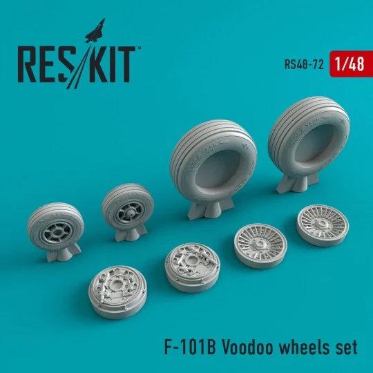 F-101B Voodoo wheels set, 1/48 - ResKit Models RS48-0072 F-101B Voodoo wheels set, 1/48 - ResKit Models RS48-0072