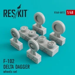 F-102 Delta Dagger wheels set, 1/48 - ResKit Models RS48-0073