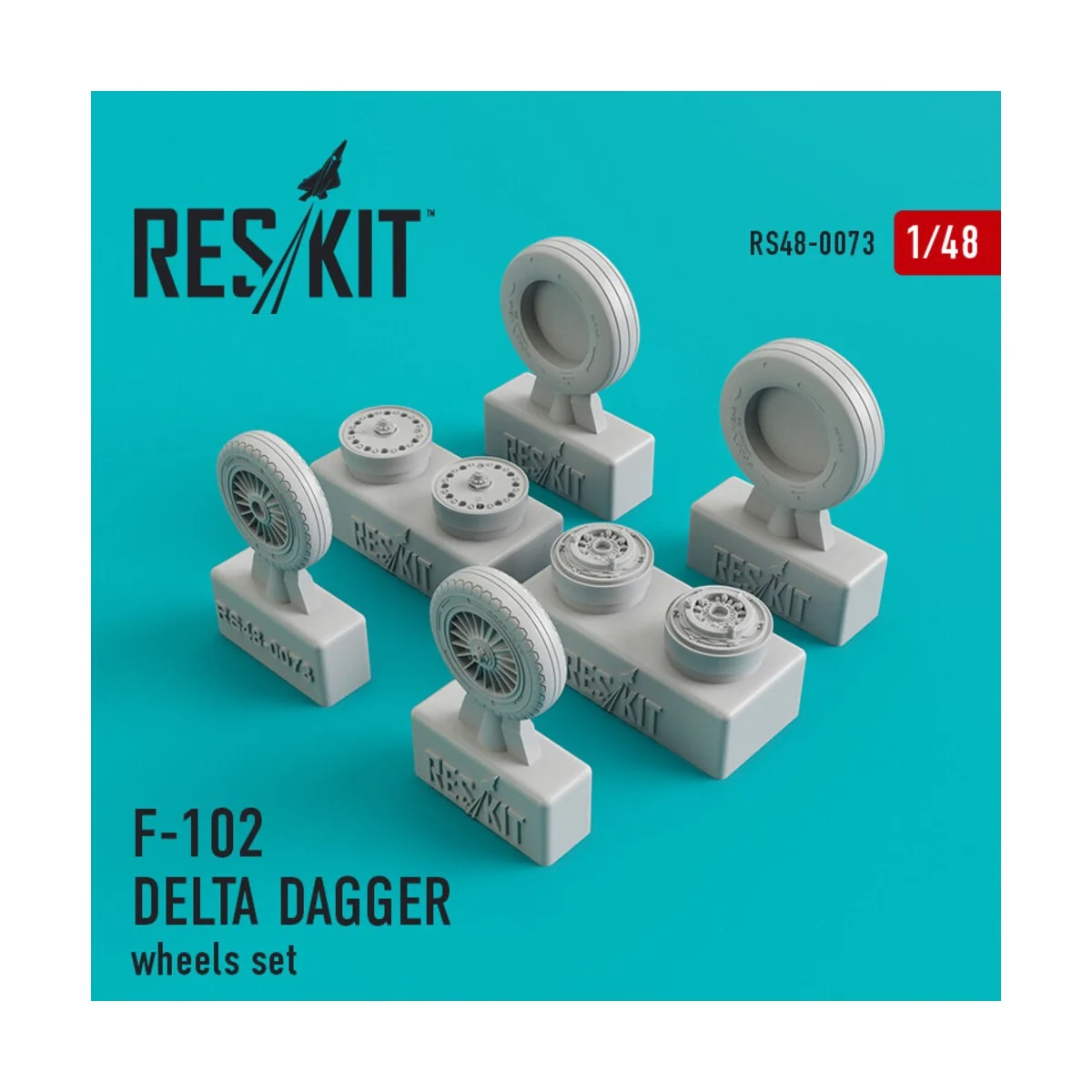 F-102 Delta Dagger wheels set, 1/48 - ResKit Models RS48-0073