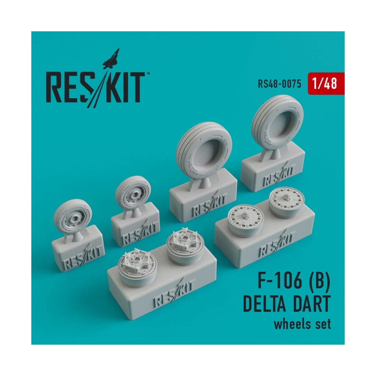 F-106B Delta Dart wheels set - ResKit Models RS48-0075