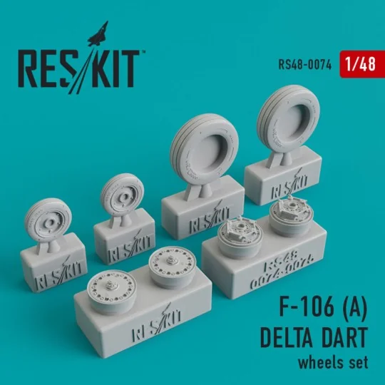 F-106? Delta Dart wheels set, 1/48 - ResKit Models RS48-0074 F-106? Delta Dart wheels set, 1/48 - ResKit Models RS48-0074