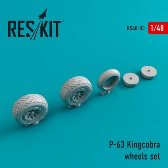 P-63 Kingcobra wheels set, 1/48 - ResKit Models RS48-0083