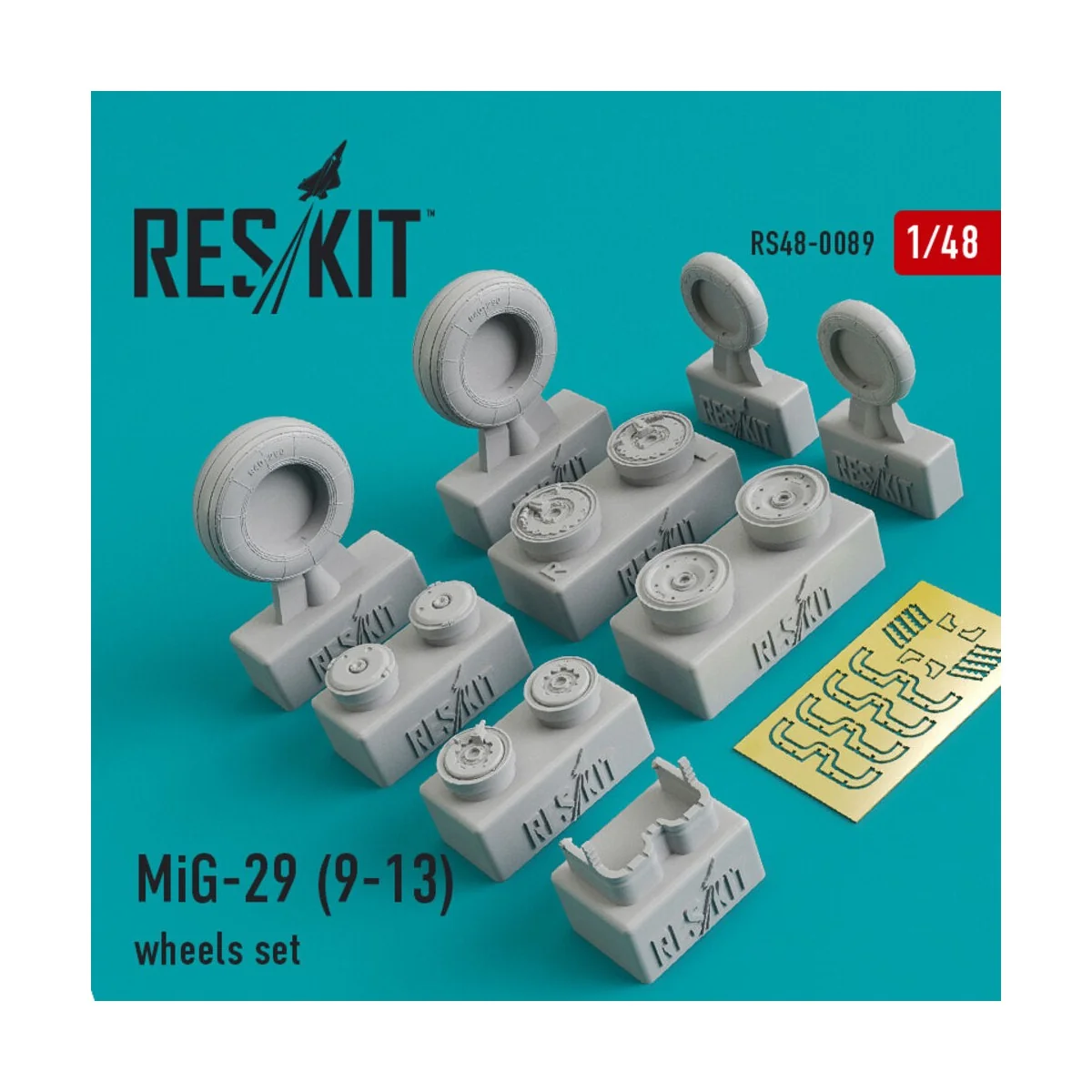 MiG-29 9-13 wheels set - ResKit Models RS48-0089