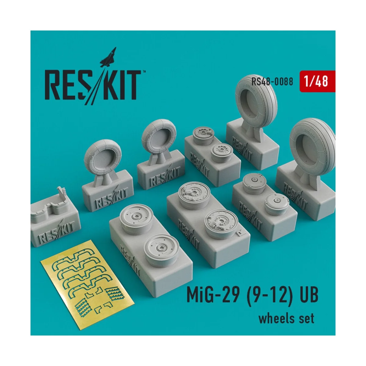 MiG-29 (9-12, UB) wheels set - ResKit Models RS48-0088