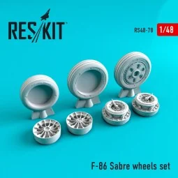 F-86 Sabre wheels set, 1/48 - ResKit Models RS48-0078