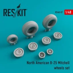 B-25 Mitchell wheels set, 1/48 - ResKit Models RS48-0087