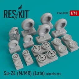 Su-24 (M, MR) late version wheels set, 1/48 - ResKit Models RS48-0097