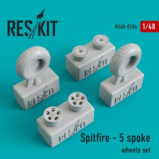 Spitfire (5 spoke) wheels set, 1/48 - ResKit Models RS48-0104
