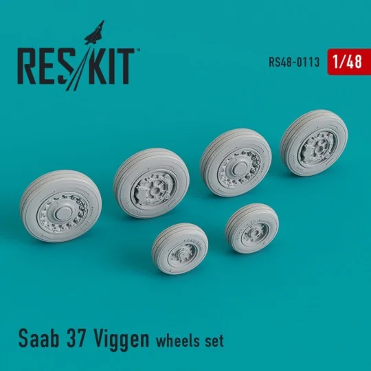 Saab 37 Viggen wheels set - ResKit Models RS48-0113