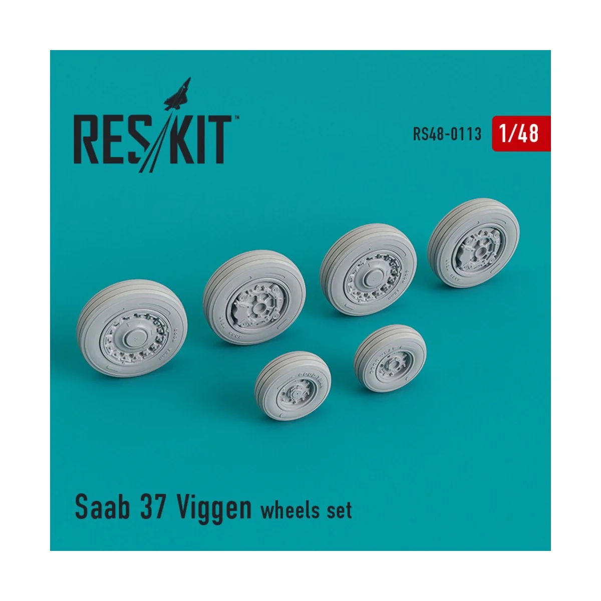 Saab 37 Viggen wheels set, 1/48 - ResKit Models RS48-0113