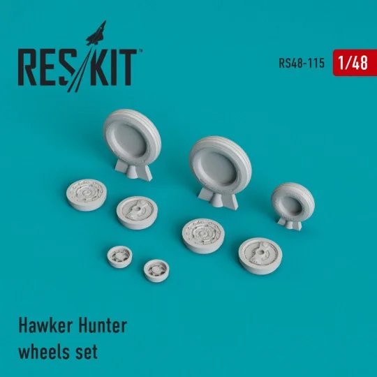 Hawker Hunter wheels set, 1/48 - ResKit Models RS48-0115 Hawker Hunter wheels set, 1/48 - ResKit Models RS48-0115
