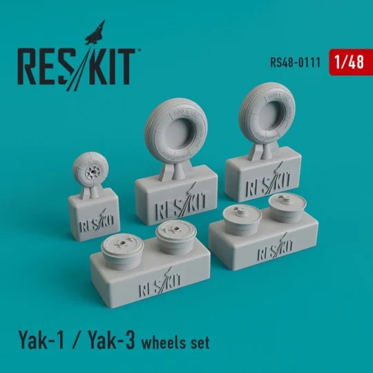 Yak-1/Yak-3 wheels set, 1/48 - ResKit Models RS48-0111 Yak-1/Yak-3 wheels set, 1/48 - ResKit Models RS48-0111