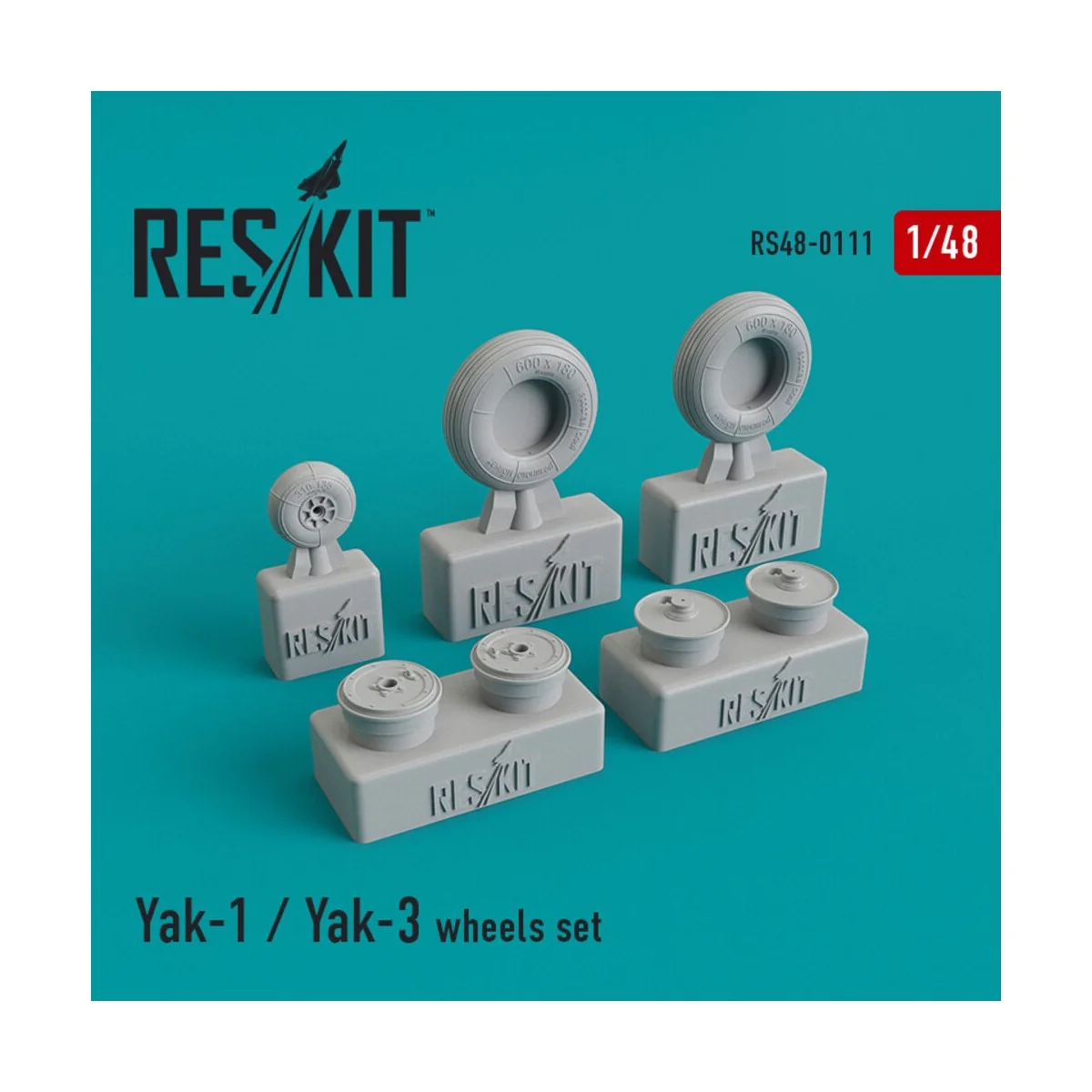 Yak-1/Yak-3 wheels set - ResKit Models RS48-0111