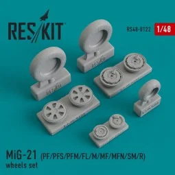 MiG-21 (PF, PFS, PFM, FL, M, MF, MFN, SM, R) wheels set - ResKit Mo...