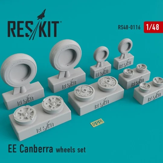 EE Canberra wheels set, 1/48 - ResKit Models RS48-0116 EE Canberra wheels set, 1/48 - ResKit Models RS48-0116