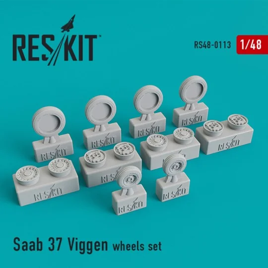 Saab 37 Viggen wheels set, 1/48 - ResKit Models RS48-0113