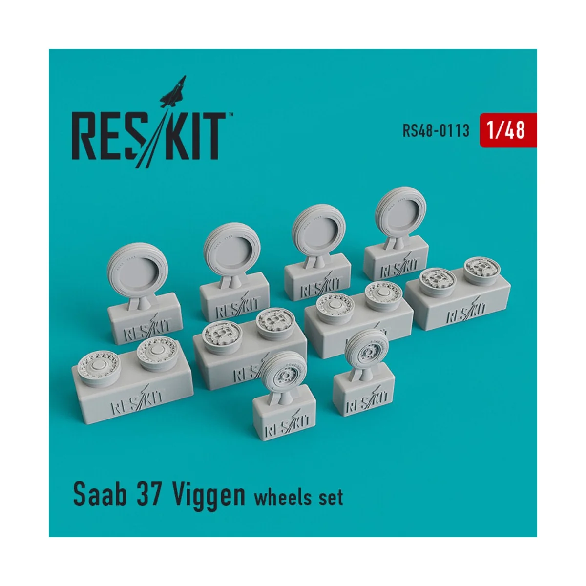 Saab 37 Viggen wheels set, 1/48 - ResKit Models RS48-0113