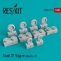 Saab 37 Viggen wheels set - ResKit Models RS48-0113