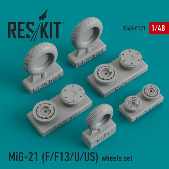 MiG-21 (F, F13, U, US) wheels set - ResKit Models RS48-0121