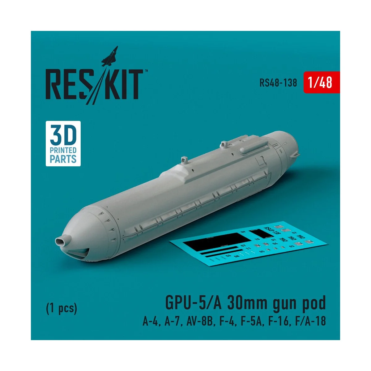GPU-5/A 30mm gun pod (1 pcs) (A-4, A-7, AV-8B, F-4, F-5A, F-16, F/A...