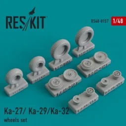 Ka-27/Ka-29/Ka-32 wheels set, 1/48 - ResKit Models RS48-0157
