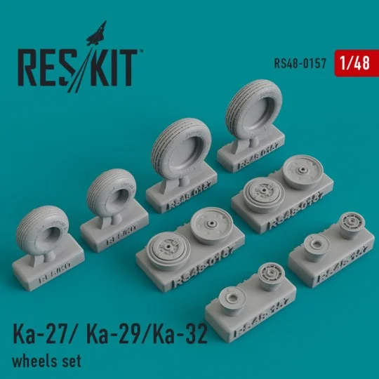 Ka-27/Ka-29/Ka-32 wheels set, 1/48 - ResKit Models RS48-0157