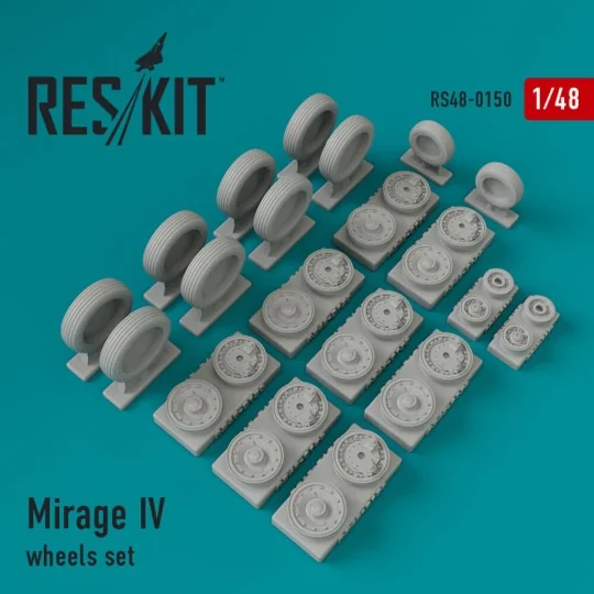 Mirage IV wheels set, 1/48 - ResKit Models RS48-0150 Mirage IV wheels set, 1/48 - ResKit Models RS48-0150