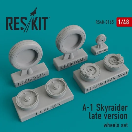 A-1 Skyraider (late version) wheels set, 1/48 - ResKit Models RS48-... A-1 Skyraider (late version) wheels set, 1/48 - ResKit Models RS48-...