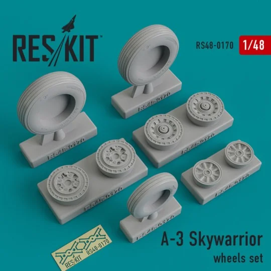 A-3 Skywarrior wheels set, 1/48 - ResKit Models RS48-0170 A-3 Skywarrior wheels set, 1/48 - ResKit Models RS48-0170