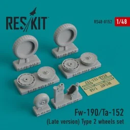Fw-190 (Late version) type 2 wheels set - ResKit Models RS48-0152