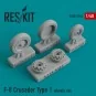 F-8 Crusader type 1 (weighted) wheels set, 1/48 - ResKit Models RS4...