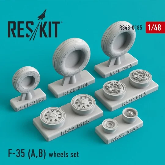 F-35 (A, B) wheels set, 1/48 - ResKit Models RS48-0185 F-35 (A, B) wheels set, 1/48 - ResKit Models RS48-0185