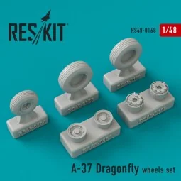 A-37 Dragonfly wheels set, 1/48 - ResKit Models RS48-0168