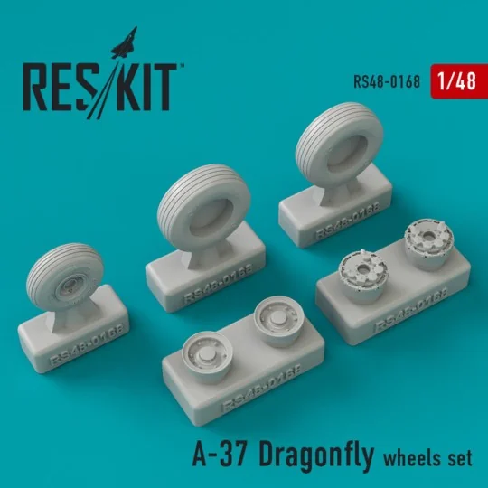 A-37 Dragonfly wheels set - ResKit Models RS48-0168