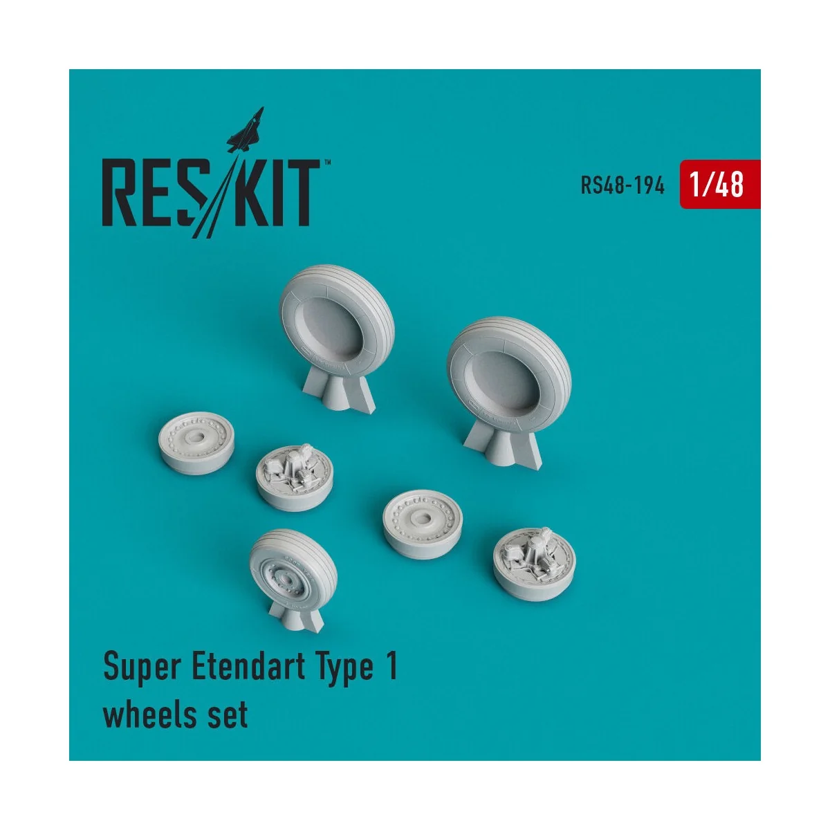 Super Etendard type 1 wheels set, 1/48 - ResKit Models RS48-0194