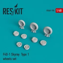 F4D-1 Skyray type 1 wheels set, 1/48 - ResKit Models RS48-0198