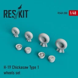 H-19 Chickasaw type 1 wheels set, 1/48 - ResKit Models RS48-0200