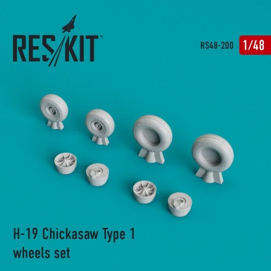 H-19 Chickasaw type 1 wheels set - ResKit Models RS48-0200