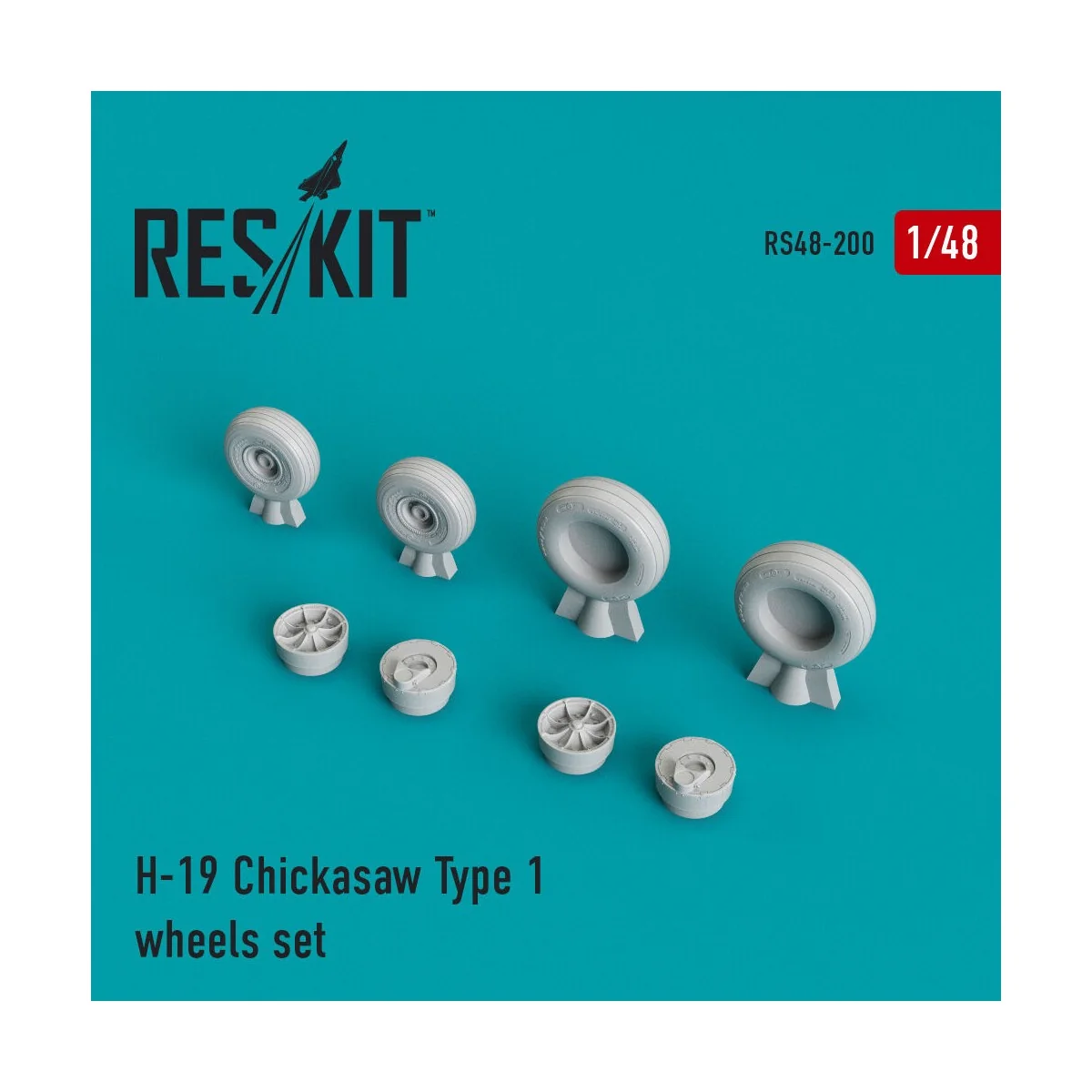 H-19 Chickasaw type 1 wheels set - ResKit Models RS48-0200
