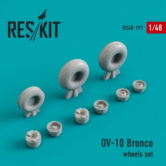 OV-10 Bronco wheels set (weighted) - ResKit Models RS48-0197